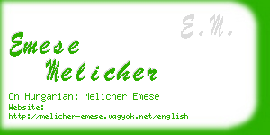 emese melicher business card